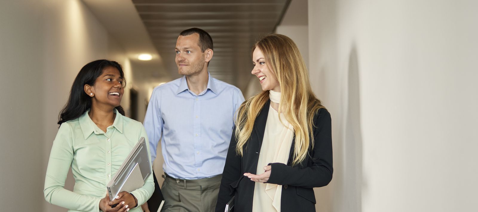 colleagues walking together